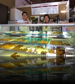 Kelly and Wesely - proud owners of Sunrise Donut Espresso